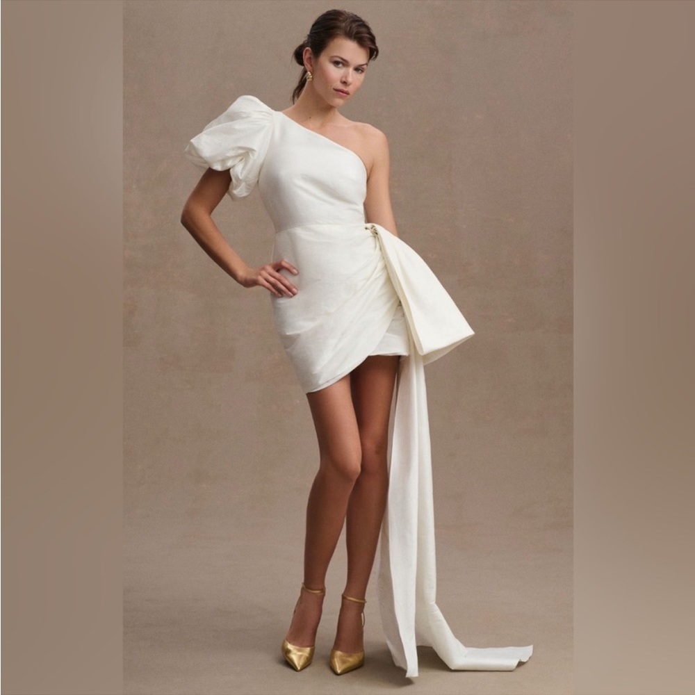 Anthropologie - Sachin & Babi “Dova” Dress Size 12. White bridal dress.